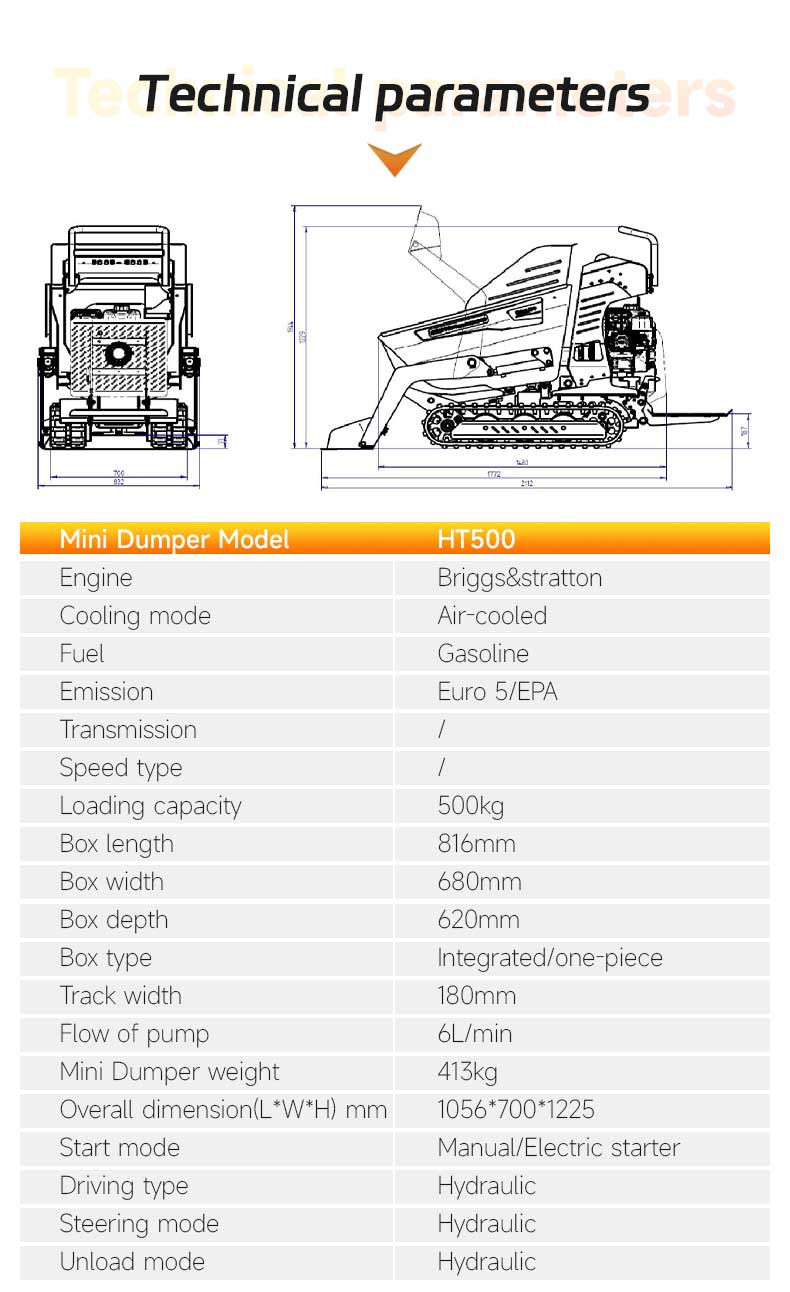 HT500 Mini-Raupendumper